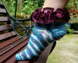 Opus 600 sock with ruffle