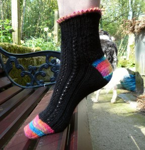 Opus 100 black lace sock